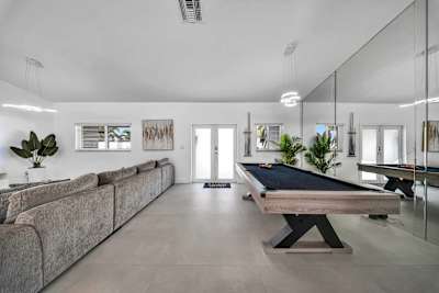 A grand welcome with high ceilings and entertainment