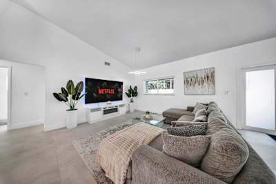 Premium media experience on oversized, comfortable furnishings