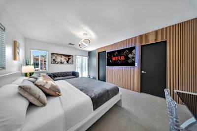 Spacious Master Suite with Smart TV