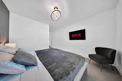 Generous second suite offering entertainment and a cozy reading nook