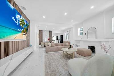 Spacious living area designed for movie nights, game days, and unforgettable moments.