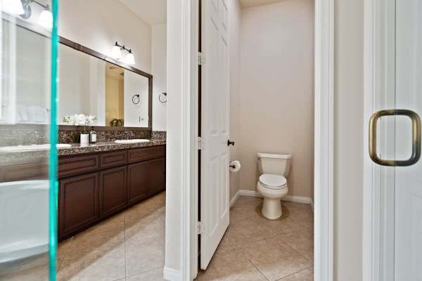 Private bathroom with all the essentials for a comfortable desert getaway.