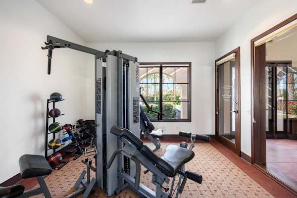Treadmills and weights keep your fitness routine going while you're away.