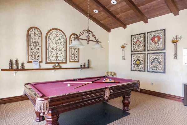 Challenge your group to pool in the clubhouse when heat sends you indoors.