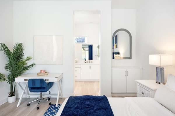 Handy workspace inside the bedroom.