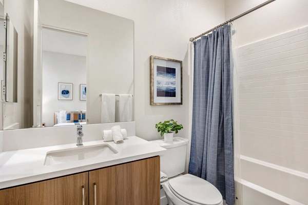 Guests enjoy privacy and modern fixtures here.