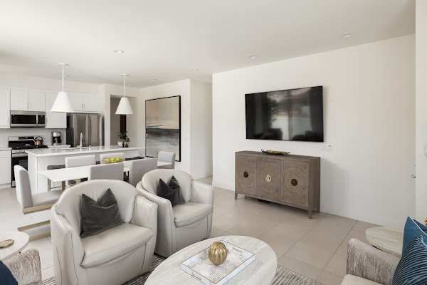 This living room celebrates the PGA West lifestyle.
