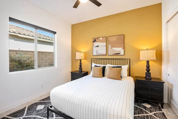 Bedroom 2 has a comfortable queen size bed.