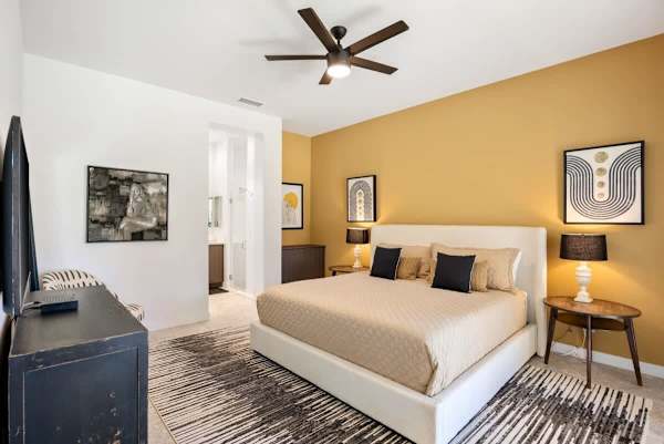 Master Suite bedroom with a stunning king-size bed.