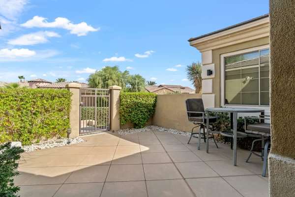 Gated entry adds extra privacy to your desert retreat.