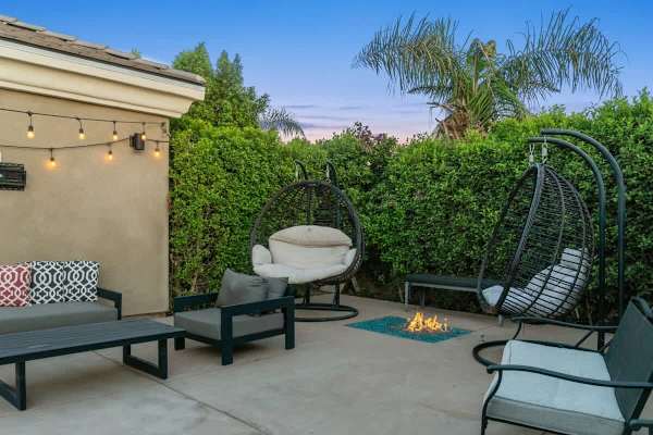 Your private corner for evening conversations and s'mores.
