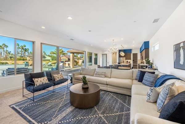 Bright and spacious living room for everyone to sit and gather.