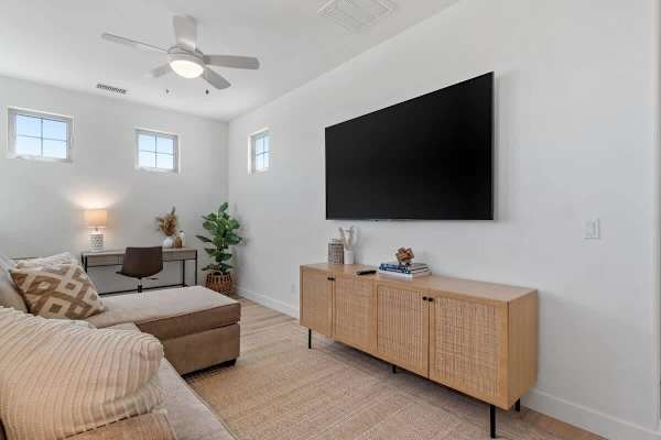 The upstairs loft area also has a TV to watch your favorite shows.
