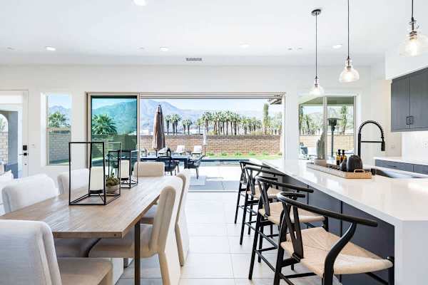 Bring indoor living outdoors with the convenience of the glass sliding door.