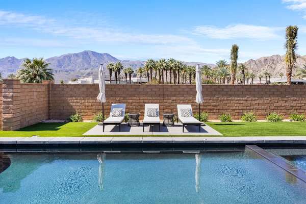 Enjoy the stunning mountain views while you work on your tan!