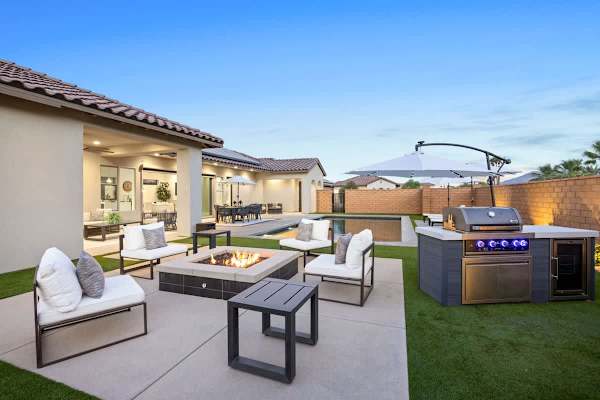Gather around the fire pit and cook something up on the BBQ grill for an evening snack.