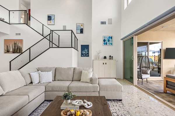 Comfortable living room to sit and chat with your friends or family.