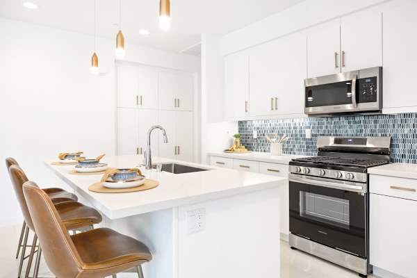 Kitchen with a breakfast bar seating for easy morning meals.
