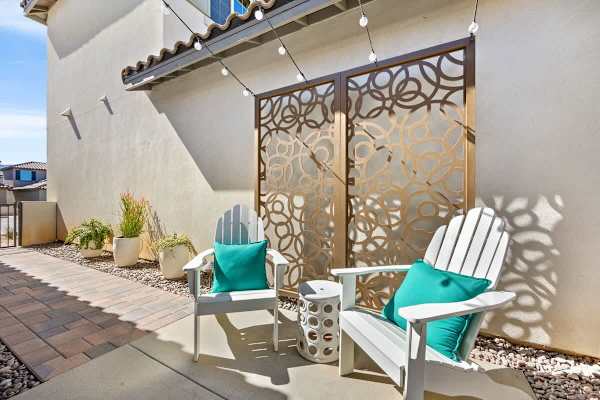 Outdoor seating area to enjoy some fresh air.
