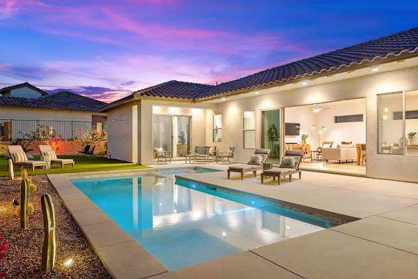 The pool area is the best place to enjoy the evening views.