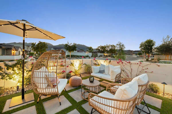 Sit outside and enjoy the sunset views.