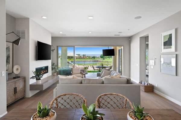 Cooking with a view of the 18th Hole. Stadium Golf Course at PGA West!