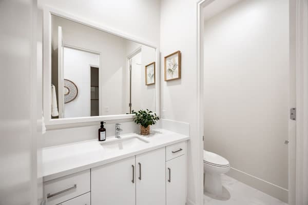 Half bathroom for a quick freshen up.