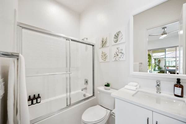 "Casita Suite" bathroom with all the essentials you need.