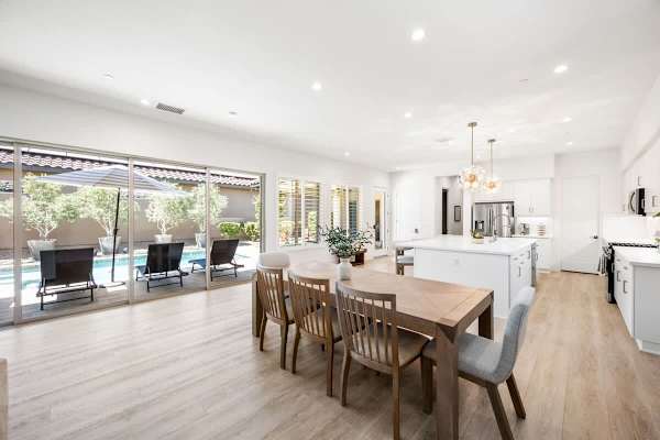 The dining area is perfect to accommodate everyone and share a meal.
