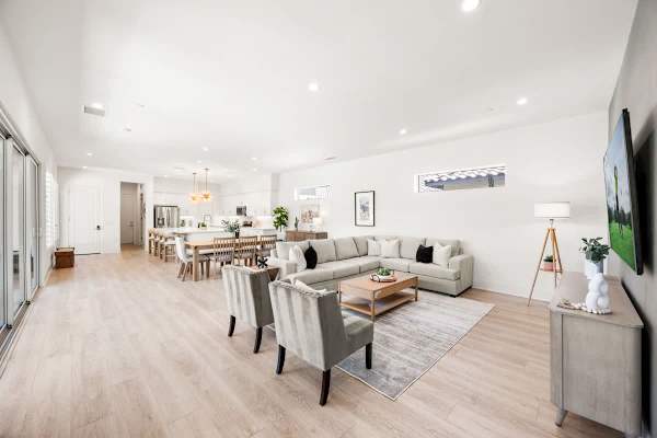 An open layout lets everyone stay connected across the space.