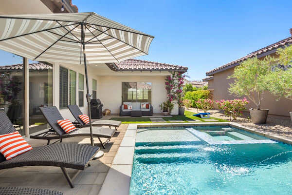 The pool and spa are perfect for daytime lounging.