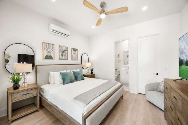 The "Casita Suite" has a lovely king-size bed.