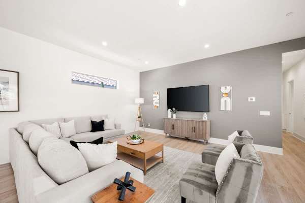 Spacious living room to sit back and enjoy some TV.