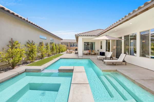 Long, sleek pool design perfect for morning laps or afternoon floats.