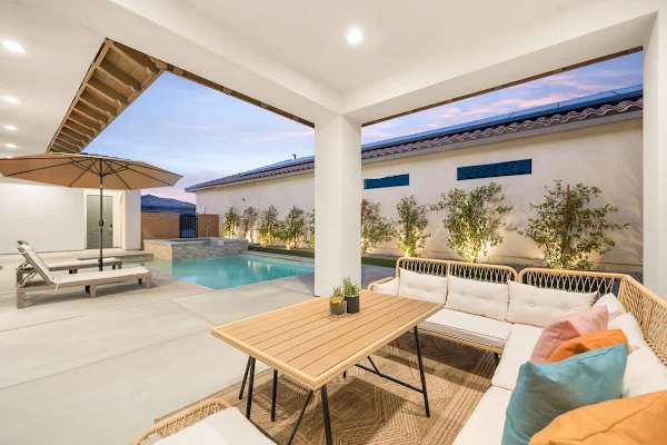 Spacious backyard gives you plenty of room to spread out and relax.