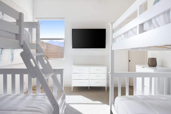 TV gives the kids their own fun space during your desert getaway.