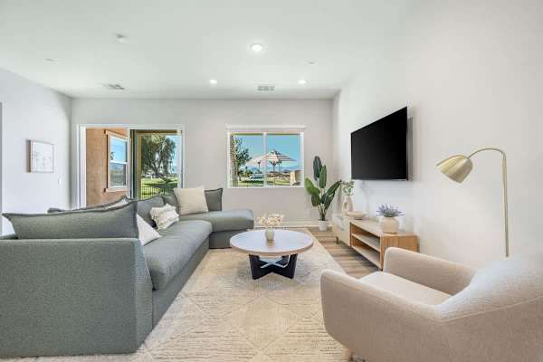 No expenses were spared with this oversized couch.
