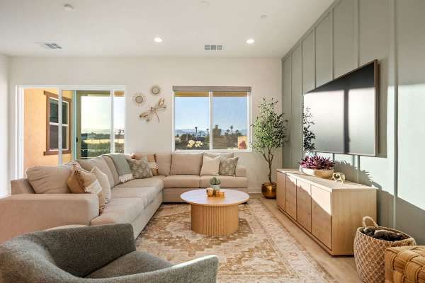 Spacious living room perfect for relaxing and spending time together.