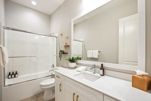 Convenient hallway bathroom, easily accessible from the main living areas.