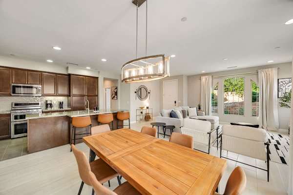 Enjoy delicious meals together in this warm and inviting dining room.