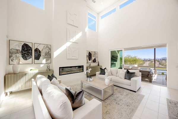 High ceilings and natural light make this the perfect spot for everyone to hang out.