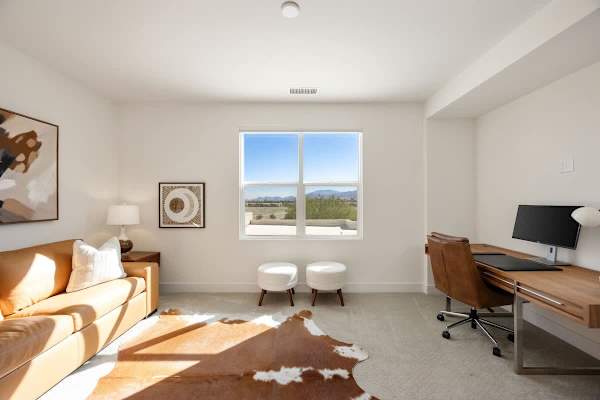 A versatile fourth bedroom that works great as an office or extra sleeping space.