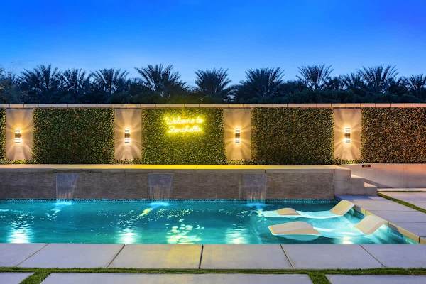 Bask in total comfort from one of the two water loungers.