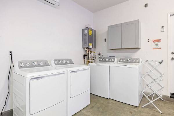 Garage has double washers and dryers to ensure you experience the upmost convenience!