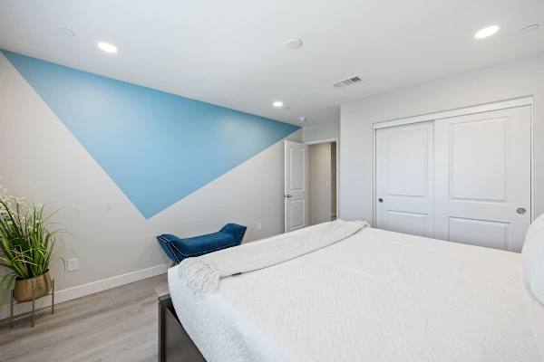 Bedroom features a large reach-in closet!