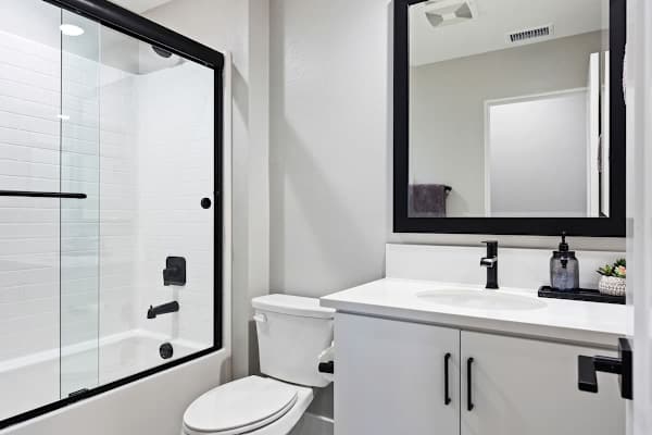 Convenient hallway bathroom, easily accessible from the main living areas.