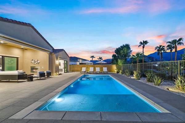 Cool off and relax by the pool during the evening hours.
