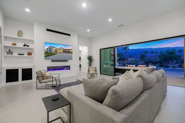 Comfortable living room designed for quality downtime and entertainment.