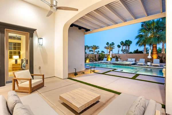 Covered patio by evening!