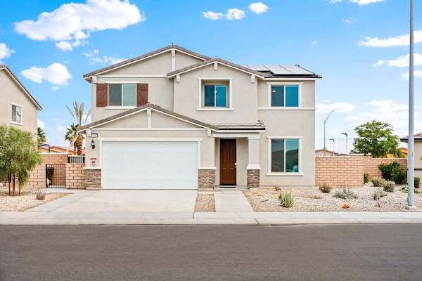 Modern two-story home with two-car garage welcomes you to your La Quinta vacation retreat.